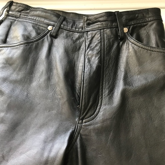 leather wrangler pants